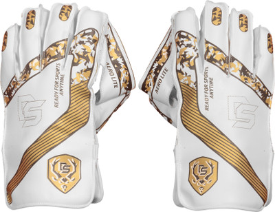 D S SPORTS AEROLITE GOLD Wicket Keeping Gloves(Multicolor)