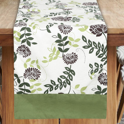 Dekor World Green 120 cm Table Runner(Cotton)
