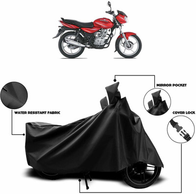 KEDIT Waterproof Two Wheeler Cover for Bajaj(Discover 125 DTS-i, Black)