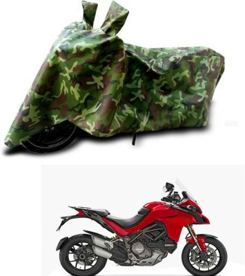 RONISH Waterproof Two Wheeler Cover for Ducati(Multistrada 1260, Green)