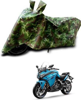 RONISH Waterproof Two Wheeler Cover for CFMoto(650GT, Green)