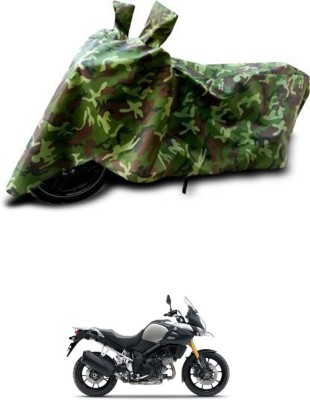 RONISH Waterproof Two Wheeler Cover for Suzuki(V Strom 1000, Green)