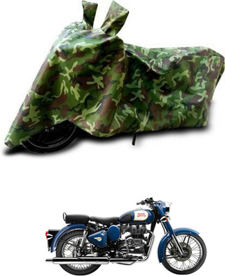 MMSSTAR Waterproof Two Wheeler Cover for Royal Enfield(Squadron Blue, Green)