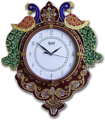 AJANTA Analog 36 cm X 31 cm Wall Clock(Multicolor, With Glass, Standard)