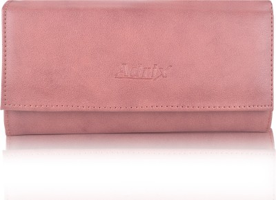 Adrix Women Evening/Party, Travel, Ethnic, Casual, Trendy, Formal Pink Artificial Leather Wallet(1 Card Slot)