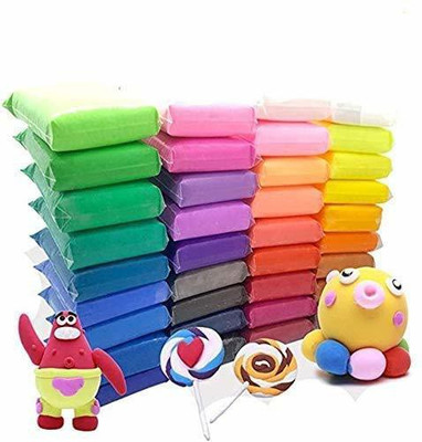 Little's Cry Pack of 36 PCs DIY Ultra Light Modelling Mind Sharpening and Bouncing Clay with Tools-Multicolor clay(36 pcs)