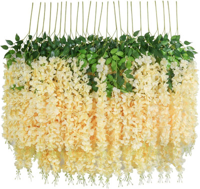 Siddhivinayak Siddhivinayak Artificial Flower for Home Decoration Plants Plastic Flowers Decor Items Decorative Flowers Hanging Bunch Creepers Garlands Leaves for Vase Wedding Room (Peech 12) Beige Westeria Artificial Flower(43.2 inch, Pack of 12, Garlands) Siddhivinayak Siddhivinayak Artificial Flower for Home Decoration Plants Plastic Flowers Decor Items Decorative Flowers Hanging Bunch Creepers Garlands Leaves for Vase Wedding Room (Peech 12) Beige Westeria Artificial Flower(43.2 inch, Pack of 12, Garlands)