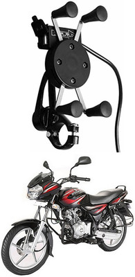 Enfield Works X-Grip Mobile Holder With USB Charger For Bike EW-2826 Bike Mobile Holder(Black)
