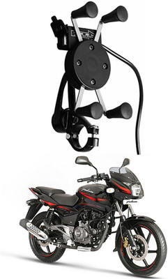Enfield Works X-Grip Mobile Holder With USB Charger For Bike EW-2659 Bike Mobile Holder(Black)