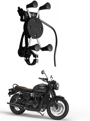Enfield Works X-Grip Mobile Holder With USB Charger For Bike EW-2728 Bike Mobile Holder(Black)