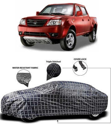 APNEK Car Cover For Tata Xenon XT (With Mirror Pockets)(White, Black)