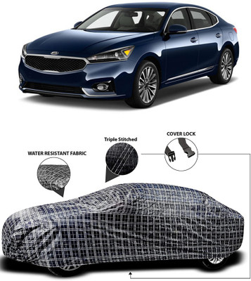 APNEK Car Cover For Kia Cadenza (With Mirror Pockets)(White, Black)