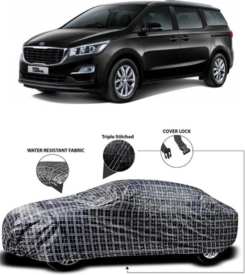 APNEK Car Cover For Kia Grand Carnival (With Mirror Pockets)(White, Black)