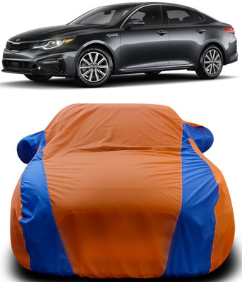 APNEK Car Cover For Kia Optima (With Mirror Pockets)(Orange, Blue)