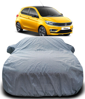 APNEK Car Cover For Tata Tiago Facelift (With Mirror Pockets)(Black, White)