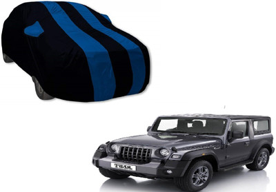Auto Hub Car Cover For Mahindra Thar (With Mirror Pockets)(Black, Blue, For 2020 Models)