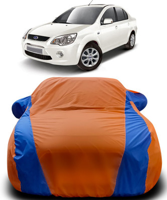 APNEK Car Cover For Ford Fiesta Classic (With Mirror Pockets)(Orange, Blue)