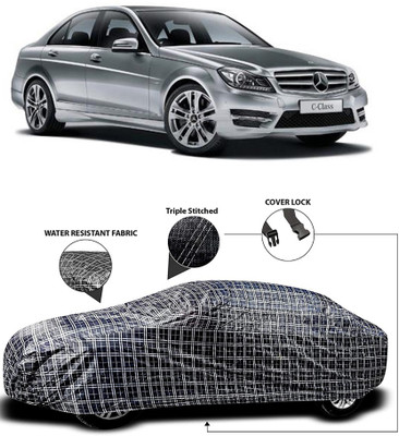 APNEK Car Cover For Mercedes Benz C220 (With Mirror Pockets)(White, Black)