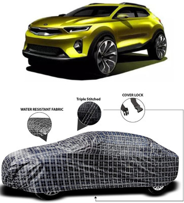 APNEK Car Cover For Kia QYI (With Mirror Pockets)(White, Black)