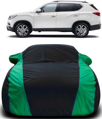 APNEK Car Cover For Mahindra XUV400 (With Mirror Pockets)(Black, Green)
