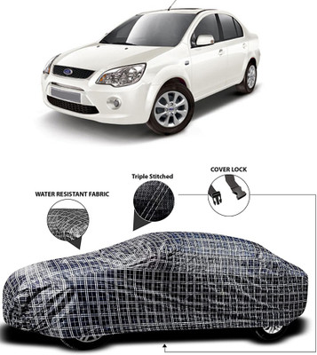 APNEK Car Cover For Ford Fiesta Classic (With Mirror Pockets)(White, Black)