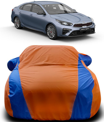 APNEK Car Cover For Kia Cerato (With Mirror Pockets)(Orange, Blue)