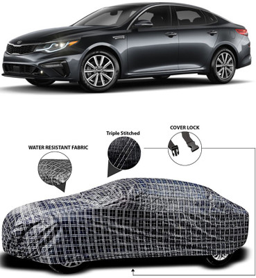 APNEK Car Cover For Kia Optima (With Mirror Pockets)(White, Black)