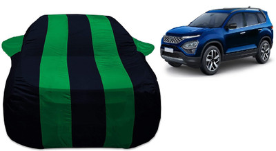 Auto Hub Car Cover For Tata Safari (With Mirror Pockets)(Black, Green, For 2021 Models)
