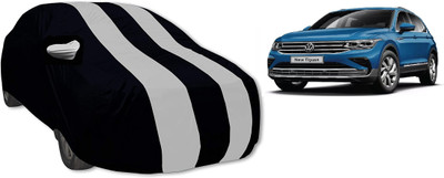 Auto Hub Car Cover For Volkswagen Tiguan (With Mirror Pockets)(Blue, Silver, For 2021 Models)