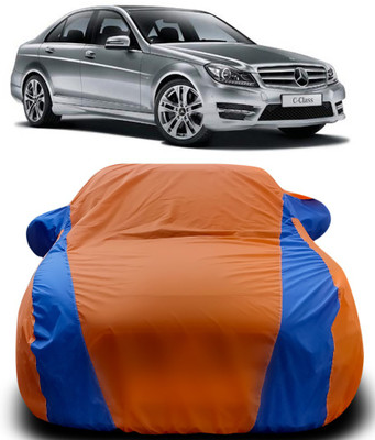 APNEK Car Cover For Mercedes Benz C220 (With Mirror Pockets)(Orange, Blue)