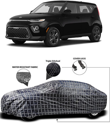 APNEK Car Cover For Kia Soul (With Mirror Pockets)(White, Black)