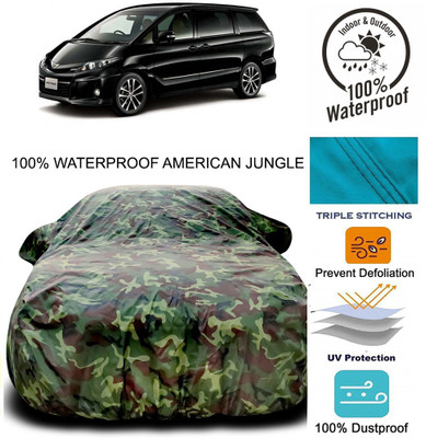 ProRox Car Cover For Toyota Estima (With Mirror Pockets)(Brown, Green)