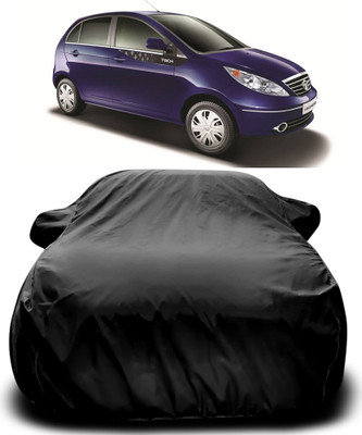 Gavya Car Cover For Tata Vista Tech (With Mirror Pockets)(Black)