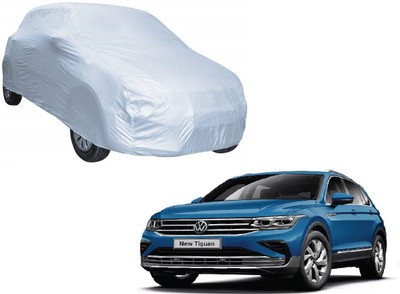 Auto Hub Car Cover For Volkswagen Tiguan (With Mirror Pockets)(Silver, For 2021 Models)
