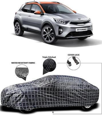 ProRox Car Cover For Kia Stonic (With Mirror Pockets)(White, Black)