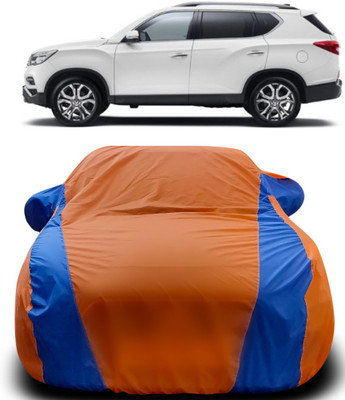 APNEK Car Cover For Mahindra XUV400 (With Mirror Pockets)(Orange, Blue)