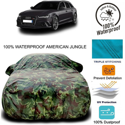 Gavya Car Cover For Audi RS6 (With Mirror Pockets)(Brown, Green)