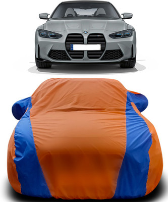 APNEK Car Cover For BMW M4 (With Mirror Pockets)(Orange, Blue)