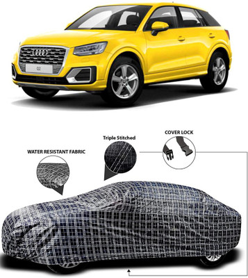 ProRox Car Cover For Audi Q2 (With Mirror Pockets)(White, Black)