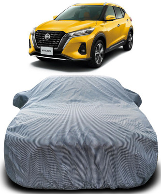 APNEK Car Cover For Nissan Kicks (With Mirror Pockets)(Black, White)