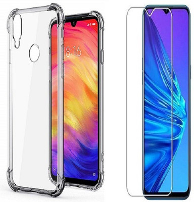 INT Bumper Case for MI REDMI NOTE 7/MI REDMI NOTE 7 PRO/MI REDMI NOTE 7S BUMPER BACK COVER & TEMPERED GLASS(Transparent, Shock Proof)