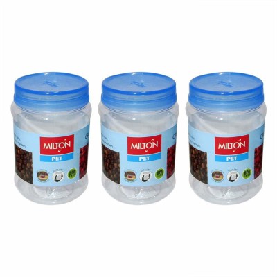 MILTON Plastic Grocery Container  - 750 ml(Pack of 3, Clear)