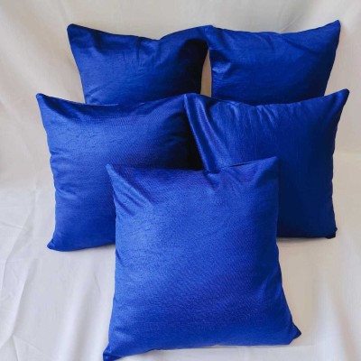 Rudsdecor Satin Cushions Cover(Pack of 5, 40 cm*40 cm, Blue)