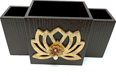 Cocktail Empty Cutlery Box Case(Black  Holds 66 Pieces)