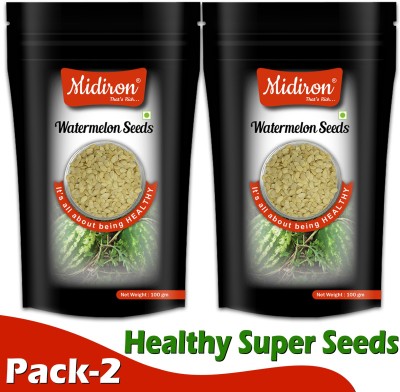 Midiron Raw Watermelon Seeds, High Protein, Healthy Seeds Watermelon Seeds(200 g, Pack of 2)