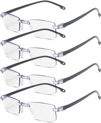 Augen Rimless (+3.50) Rectangle Reading Glasses(51 mm)