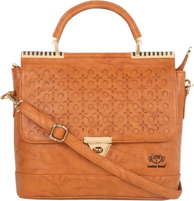 Leather Retail Women Tan Shoulder Bag