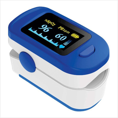 Champs Creation Pulse Oximeter Finger Oximetry SP-O2 Blood Oxygen Saturation Monitor Heart Rate Monitor Rotatable OLED Digital Display Pulse Oximeter Pulse Oximeter(Blue)