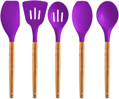 Flipkart SmartBuy Spatula Wooden 5A Purple Non-Stick Spatula(Pack of 5)