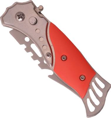 TEMFEST Folding Rampuri Knife With LED Light For Hiking , Camping , Travelling,Army Knife Knife, Survival Knife, Pocket Knife  (Brown, Silver)